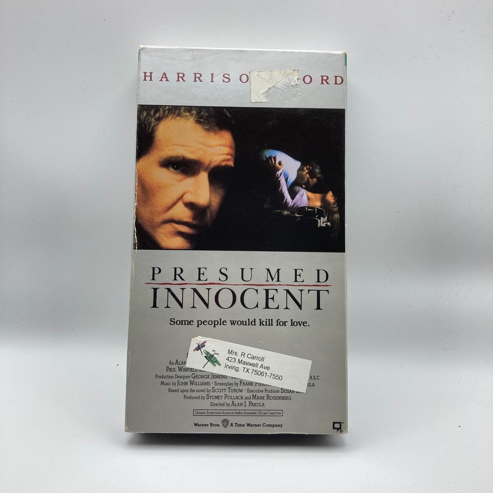 Presumed Innocent Alan J. Pakula Harrison Ford Brian Dennehy Raul Julia VHS 1991